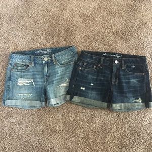 American Eagle distressed jeans shorts